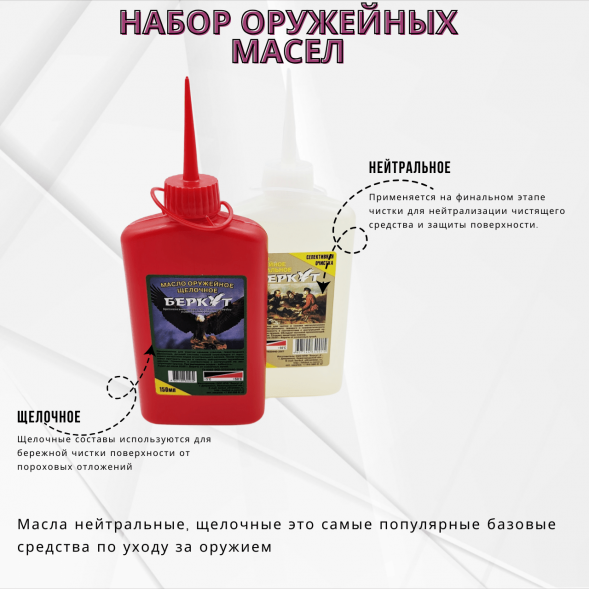 Набор оружейных масел для чистки, Беркут