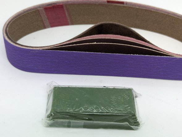 Набор абразивных лент Ken Onion Blade Grinder к Work Sharp 25x457мм ТОП (4 ленты) +кожа +паста ГОИ