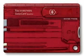 Карта Victorinox SwissCard Quattro (0.7200.T), красный