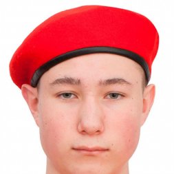 Берет бесшовный красный Юнармейца/Военная полиция