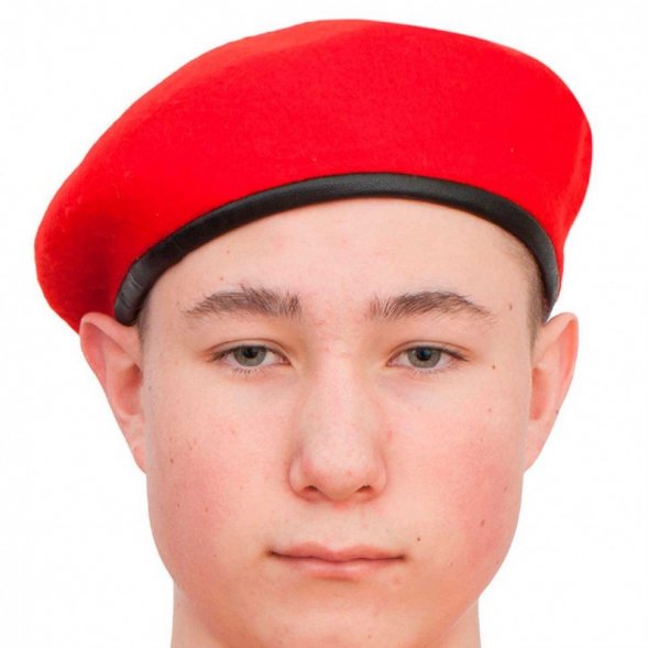 Берет бесшовный красный Юнармейца/Военная полиция