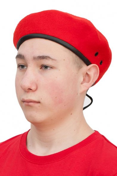 Берет бесшовный красный Юнармейца/Военная полиция