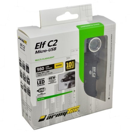 Фонарь Armytek Elf C2 XP-L Micro-USB + 18650 Li-Ion,