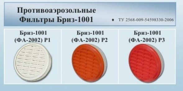 Фильтр противоаэрозольный БРИЗ-1001 (ФА-2002) Р2