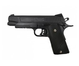 Пистолет пневм. Stalker SA1911M Spring (аналог Colt1911 Rail), к.6мм, мет.корпус, магазин 12шар, до 75м/с, черный