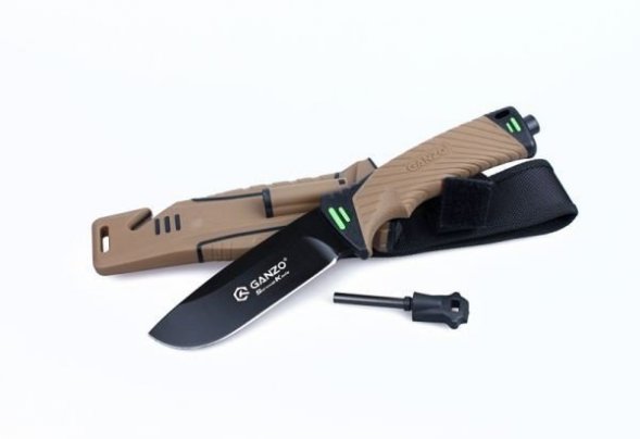 Нож Ganzo G8012-DY коричневая рукоять
