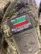 Нашивка на липучке флаг РТ (Татарстан) с надписью "Мы Татары. Мы с Русскими! с Ними Бог!" 8х5см