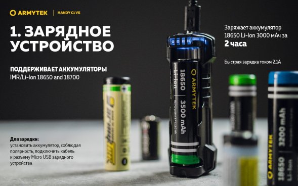 Зарядное устройство Armytek Handy C1 VE