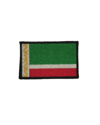 Нашивка на липучке флаг Чечни 6x4см