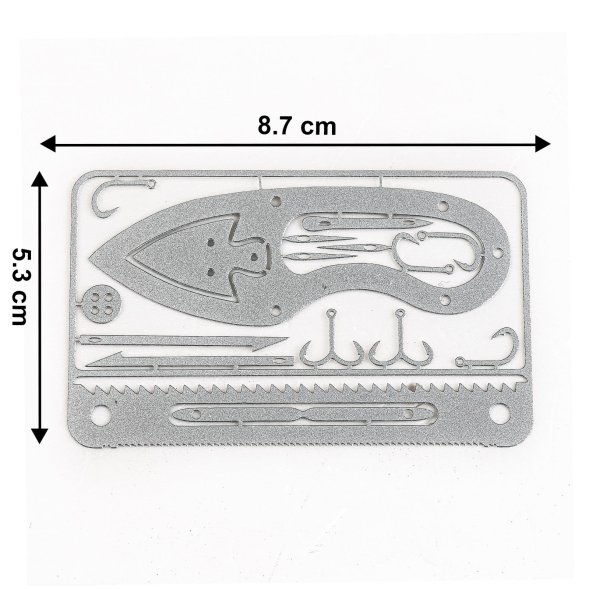 Набор выживания в виде кредитки 17-в-1