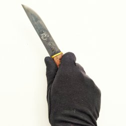 Нож с рельефным рисунком &quot;Курбан&quot; рукоять дерево