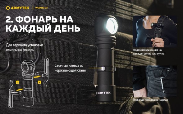 Фонарь Armytek Wizard C2 Magnet USB