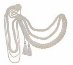 Аксельбант ДМБ флаг белый