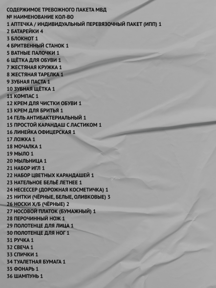 Укладка МВД Полиции тревожный чемоданчик