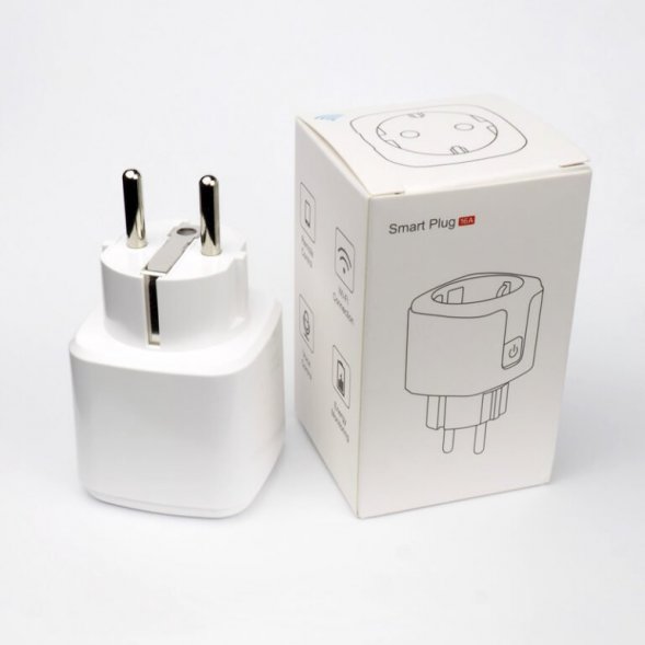 Умная розетка Tuya WiFi, 16А с энергомониторингом