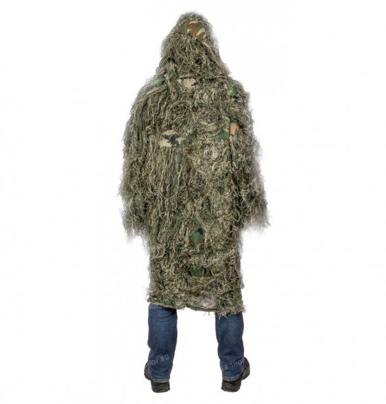 Маскхалат"Ghillie Poncho" Stalker, woodland