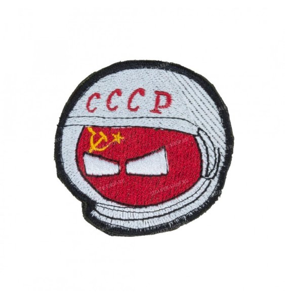 Нашивка на липучке &quot;Смайлик космонавт СССР&quot;