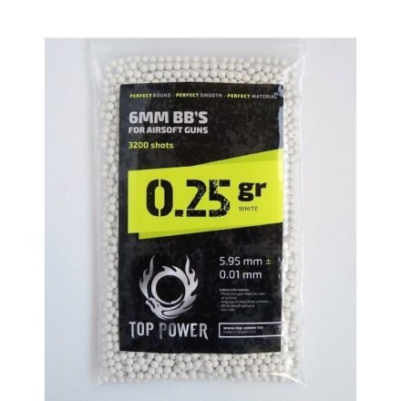 Шары для страйкбола Top Power Precision BB 0,25 г, 3200 штук