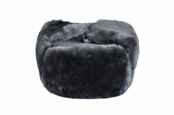 Шапка зимняя натуральный мех серая уставная