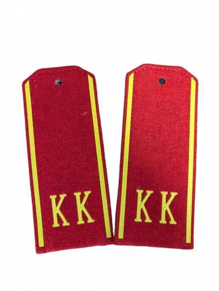 Погоны красные кадетские КК (сукно, пластизоль)