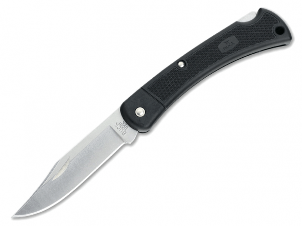 Складной нож Buck 110 Folding Hunter® LT Lightweight, Stonewashed 420HC Steel, Black GRN Handle 9.3 см. B0110BKSLT