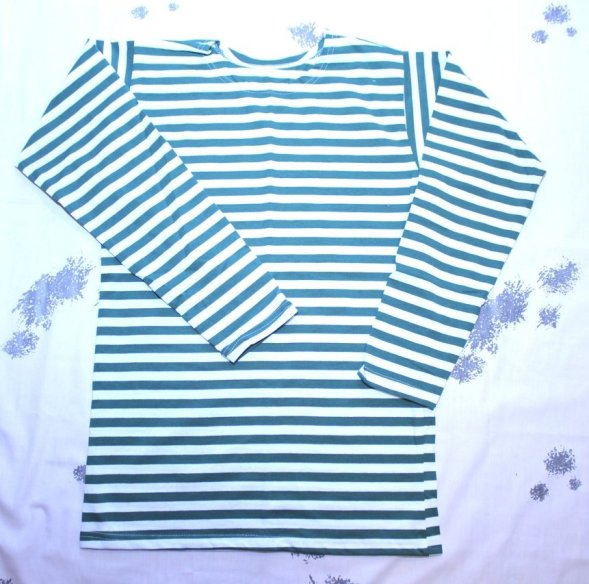 Тельняшка длинный рукав 100% х.б кулирка летняя