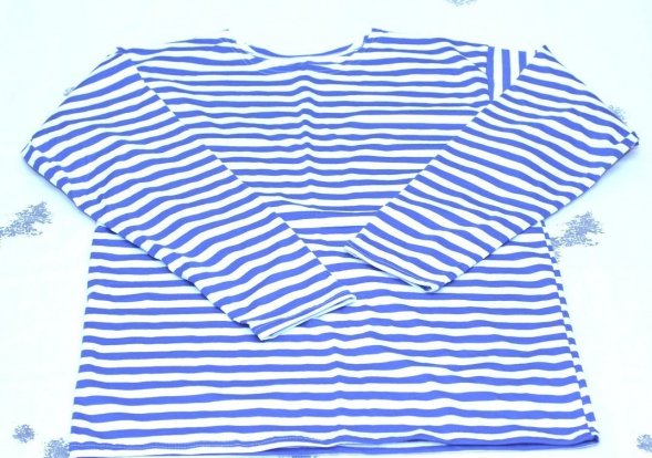 Тельняшка длинный рукав 100% х.б кулирка летняя