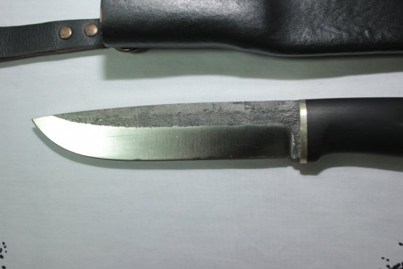 Нож сталь Х12МФ черный граб