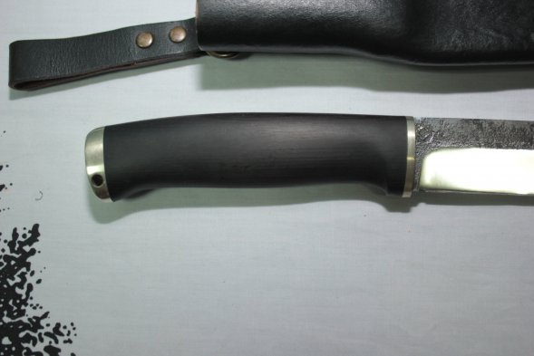 Нож сталь Х12МФ черный граб