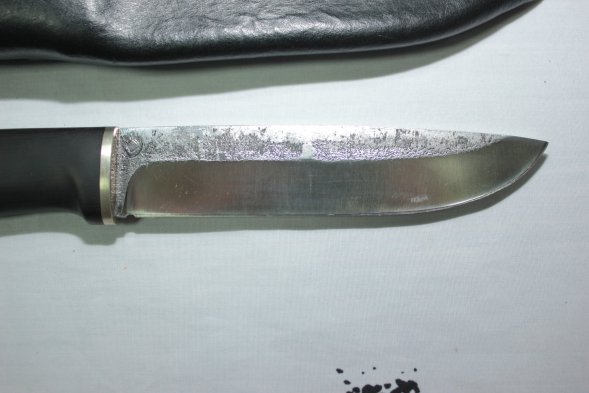 Нож сталь Х12МФ черный граб