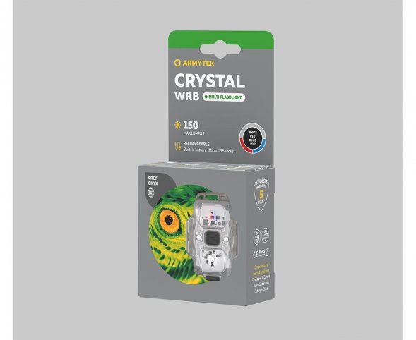 Фонарь Armytek Crystal WRB с красно-синим маячком