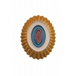 Кокарда металлическая МВД (ФМ-21) малая золотая