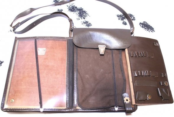 Сумка полевая (планшет офицерский) кожаный коричневый