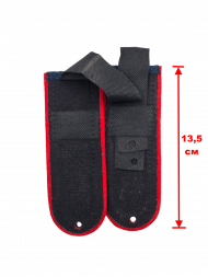 Погоны темно-синие (красный кант) чистые Полиция (ОВД) размер 13,5 см