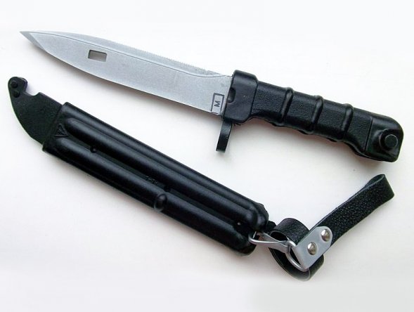 ММГ армейский штык нож АК/АКМ 6Х5 черный (деактивированный)