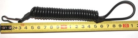 Шнур спираль тренчик черный (арт 05040012)