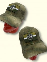 Нашивка на липучке флаг РТ (Татарстан) с гербом, полевая, 8х5см