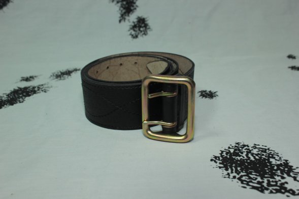 Ремень офицерский кожаный черный