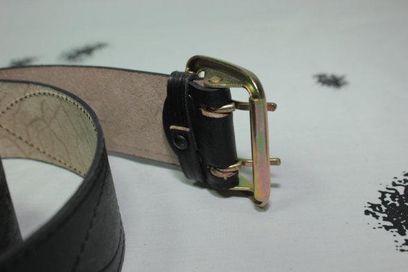 Ремень офицерский кожаный черный