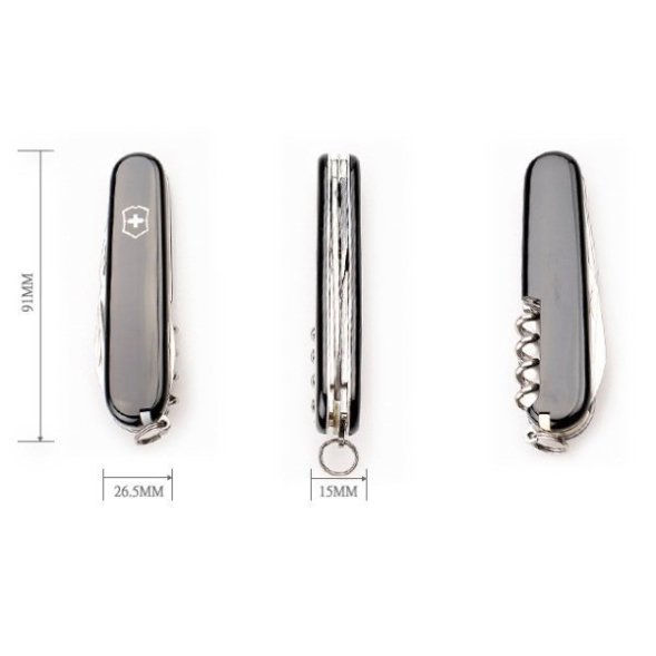 Victorinox Spartan, 91 мм, 12 функций, черный (1.3603.3)
