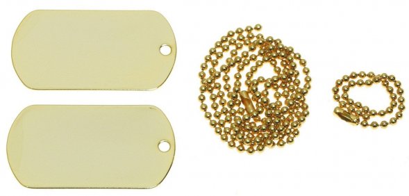 Комплект 2 жетона DogTag и две цепочки оригинал НАТО США