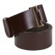 Ремень солдатский кожаный под бляху коричневый