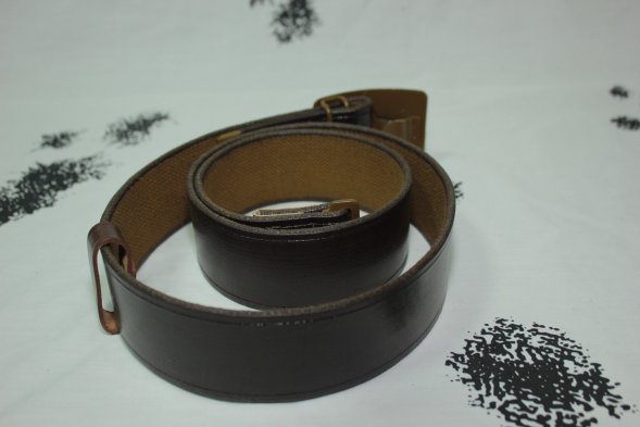 Ремень солдатский СССР с бляхой кожзам коричневый