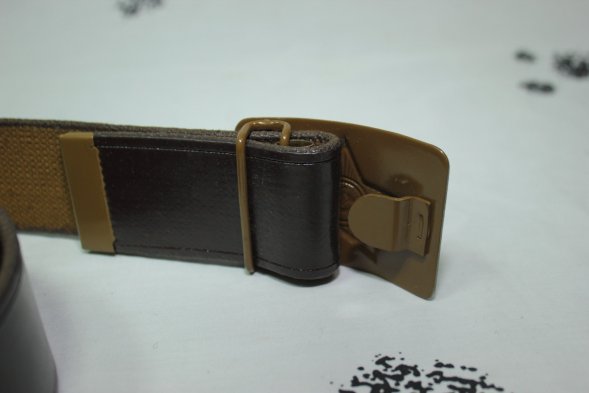 Ремень солдатский СССР с бляхой кожзам коричневый