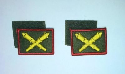 Нашивки вышит. РВиА (нов/обр) оливк. фон, красный кант петличные эмблемы на липучке