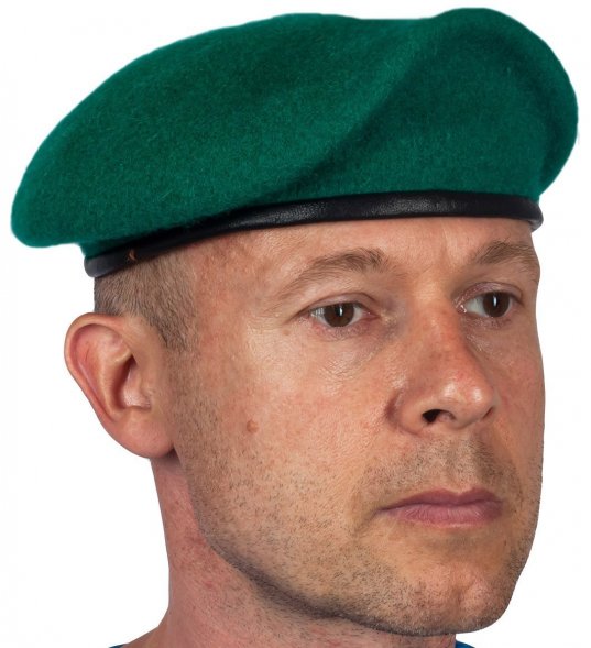 Берет пограничный зеленый бесшовный