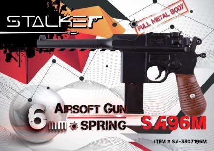 Страйкбольный пистолет Stalker SA96M Spring (аналог Mauser C96), к.6мм, до 80м/с