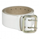 Ремень двухшпеньковый кожзам. белый