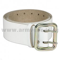 Ремень двухшпеньковый кожзам. белый