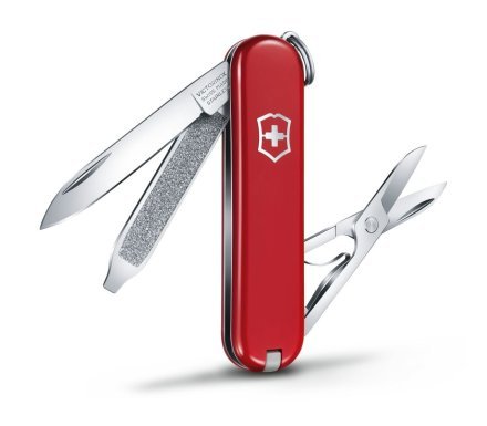 Нож-брелок Victorinox Classic, 58 мм, 7 функ, красный (0.6223)